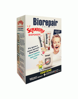   Biorepair Набір Зубна паста «Веселе мишеня» 50 мл (2 шт) + ДИСПЕНСЕР