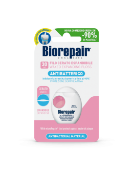 Biorepair Розширююча зубна нитка-флос «Захист ясен» з гідроксиапатитом і гіалуроновою кислотою, 30 м