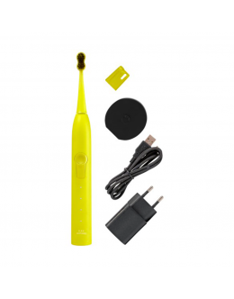 MEGASMILE Звукова гідроактивна зубна щітка «Black Whitening ІІ» Electric Yellow
