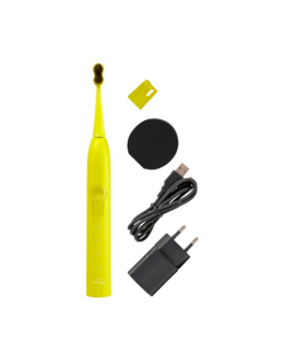 MEGASMILE Звукова гідроактивна зубна щітка «Black Whitening ІІ» Electric Yellow