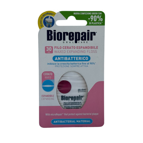 Biorepair Розширююча зубна нитка-флос "Захист ясен" з гідроксиапатитом та гіалуроновою кислотою, 30 м